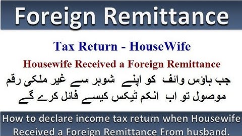 How to declare income tax return When housewife