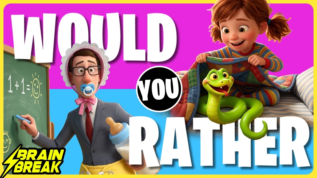 April Fools Day Brain Break for Kids ⚡️ Would You Rather ⚡️ Freeze ...