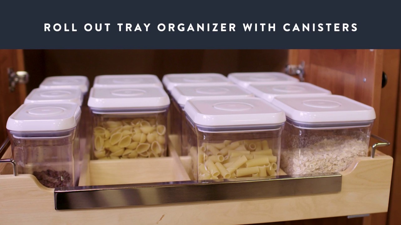 Cardell Rollout Tray Organizer with Canisters YouTube