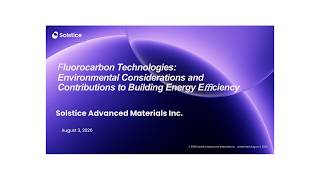Fluorocarbon Technologies: Refrigerants & Efficiency (Mary Bogden, 2026 Westford Symposium)