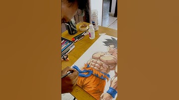 Drawing Goku-dragon ball z #art #goku  #youtubevideo #youtubeshorts #drawing #coloring#subscribers