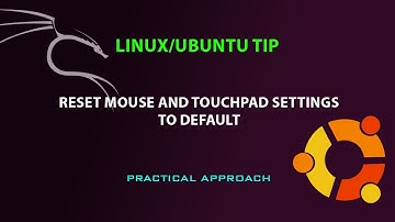LINUX TIP: reset mouse and touchpad settings