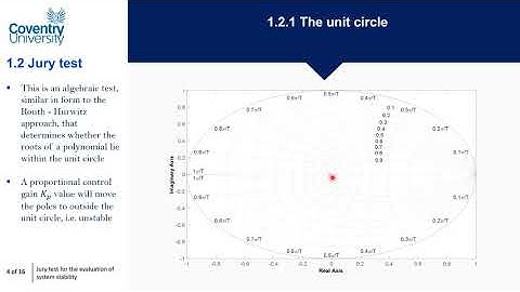 5. Jury test for the evaluation of system stability