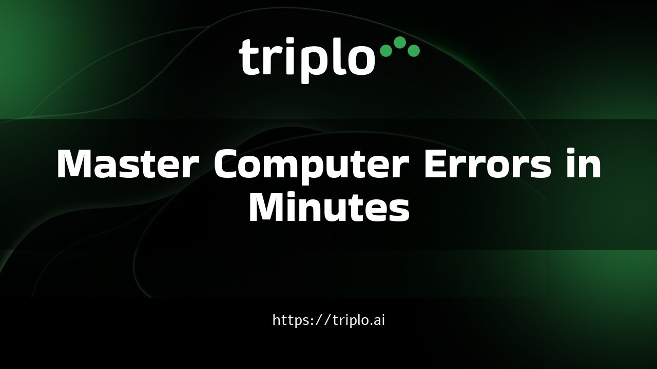 Unlock Productivity with Triplo AI: How to Master Computer Errors in Minutes