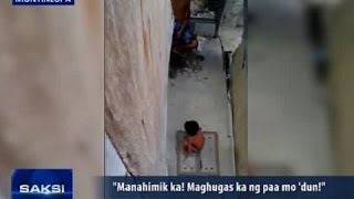 Saksi: Pananakit ng ama sa kanyang 2 batang anak, nakunan ng video