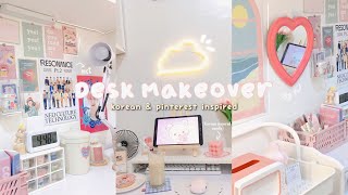 aesthetic desk makeover 🍭 | korean, pinterest & kpop inspired + shopee haul (philippines) 2021