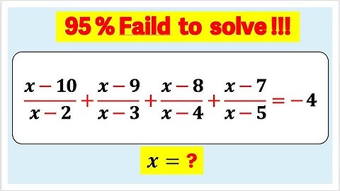 🔴Math olympiad |A nice Rational Equation|95% Faied to solve!#rational#matholympiad#rationalequations