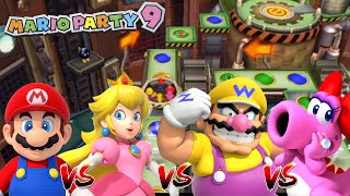 Mario Party 9 Bob-Omb Factory - Mario Vs Princess Peach Vs Wario Vs Birdo
