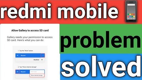 Allow access Gallery needs access to "modify or delete the contents of your SD card" to work normall
