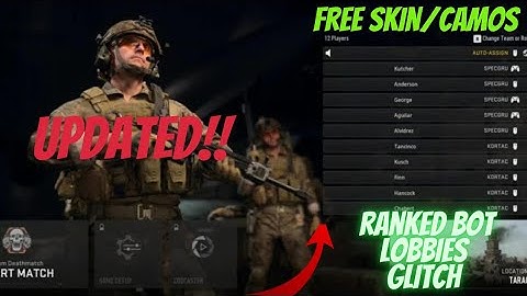 Updated Ranked Play Bot Lobbies 2x Stars ( Faster Skins/ Camo Blueprint ) MW2 Glitches