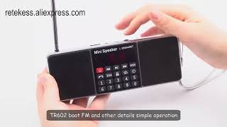Retekess TR602 Radio Portable Radios Am Fm Rechargeable Bluetooth