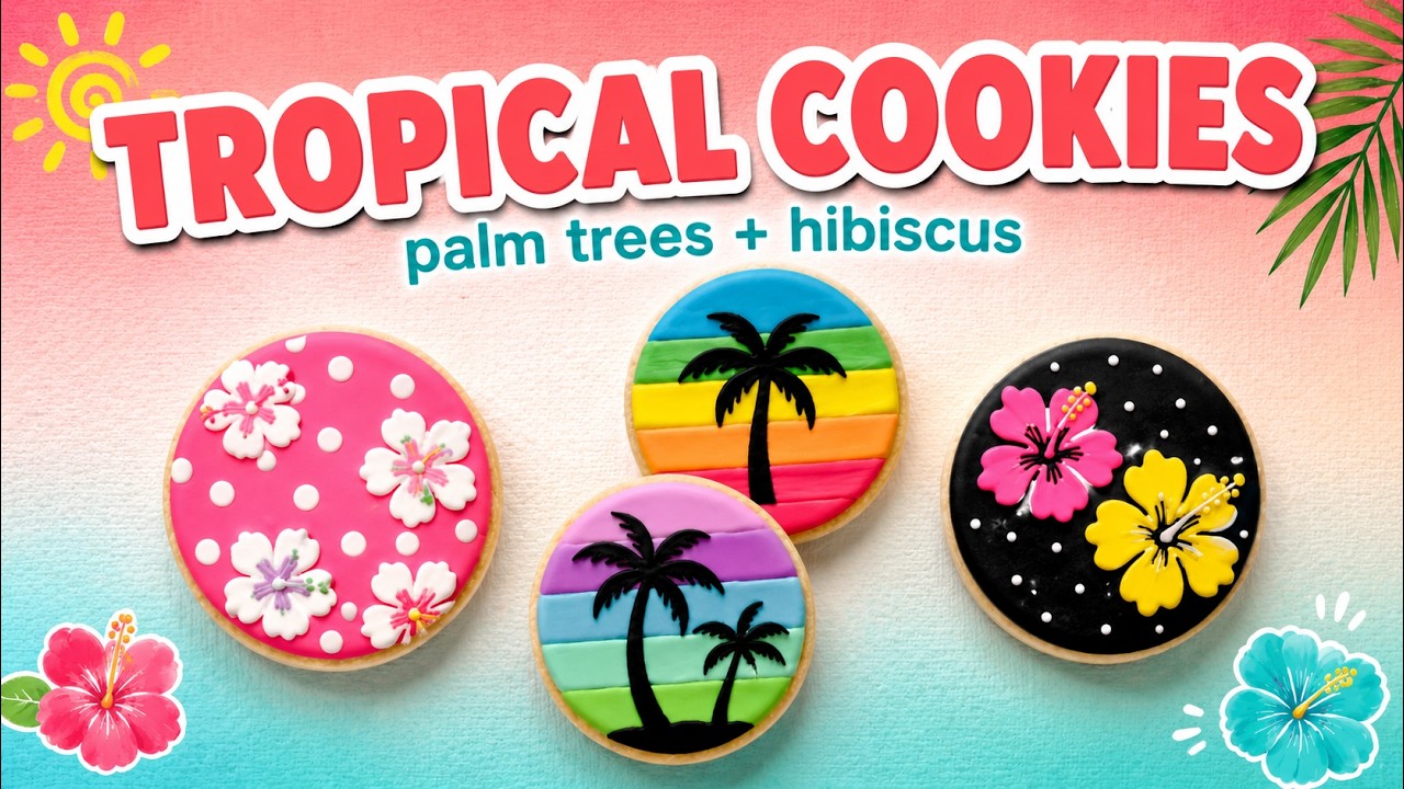 Tropical Cookies Escape to the islands! 🌺🌴 - YouTube