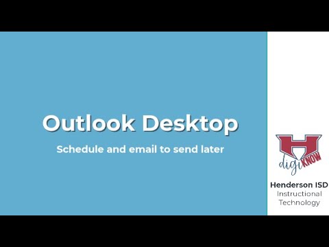 Outlook Desktop: Delay Delivery of Email