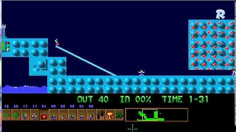 Lemmings Custom Level: Only one way to bash.