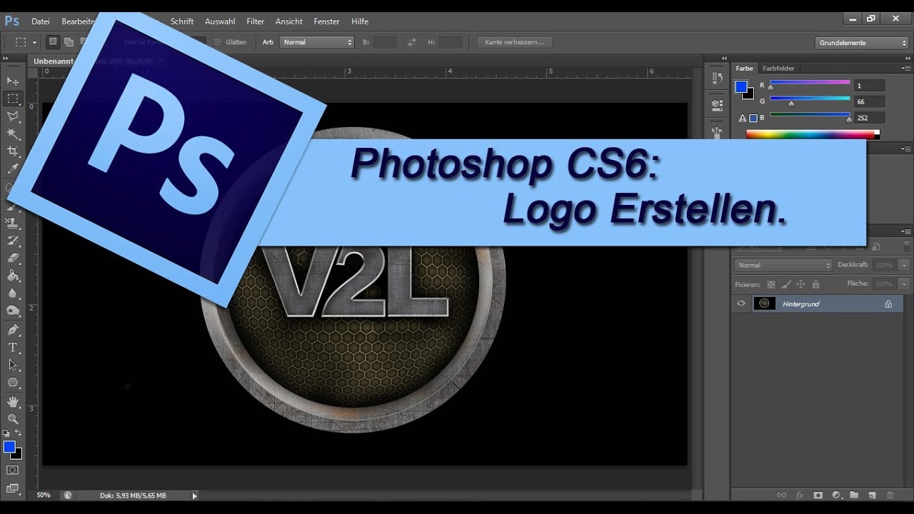 Adobe Photoshop Cs6 Logo Design Erstellen Selber Machen Tutorial German Deutsch Auch Fur Gimp Youtube