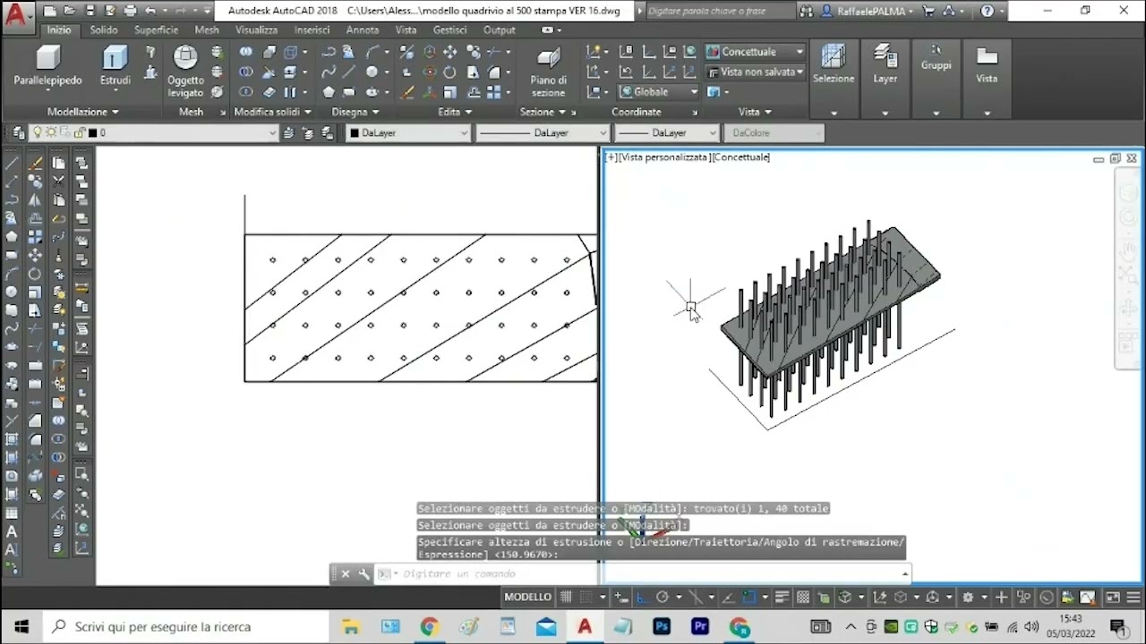 B15 -  Modellazione di alberi lungo un percorso irregolare dal punto di vista altimetrico