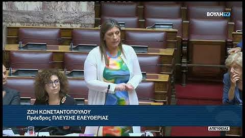 Ζ. Κωνσταντοπούλου (Πρόεδρος ΠΛΕΥΣΗΣ ΕΛΕΥΘΕΡΙΑΣ) (Ασφάλεια των σιδηροδρόμων) (17/07/2025)