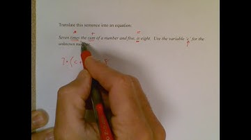 Aleks: Translating a sentence into a multistep equation