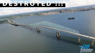 Drone view of the Francis Scott Key Bridge in Baltimore MD that just got destroyed :-O