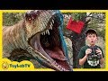 Dinosaurs & Park Rangers Face Off! Giant T-Rex Dinosaur Adventure & Jurassic World Surprise Toys
