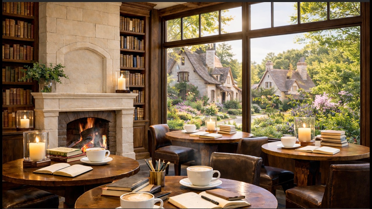 Afternoon Coffee Shop Ambience ☕ Nancy Meyers-Inspired Movie Score | Sunlit Storybook Study Music
