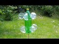 Windrad aus Plastik Flaschen im Garten