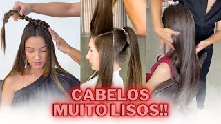 Penteados em Cabelos muito lisos |  hairstyle | Peinado