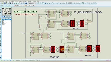 Making a 12 Hour Digital clock; Proteus Simulation