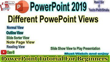 PowerPoint views (slide sorter view and slideshow view ) in MS PowerPoint 2019