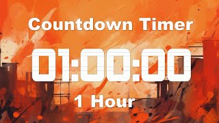 1 Hour Timer Orange Background