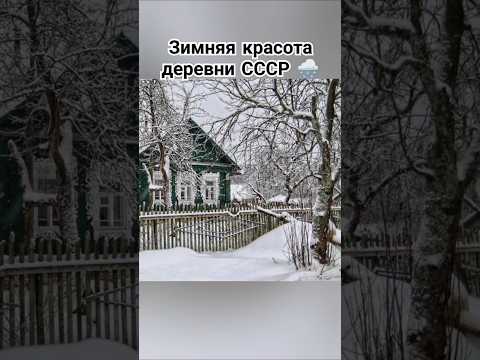 Зимой в советской деревне #ссср #зима #деревня #ностальгия #снег #прошлое #шортс #ютуб #хочувреки