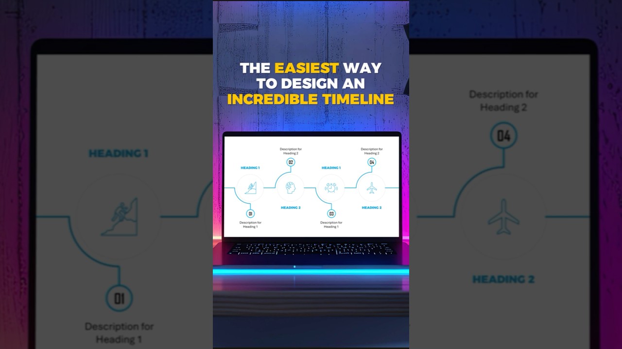 The easiest way to design an Incredible TIMELINE SLIDE in PowerPoint