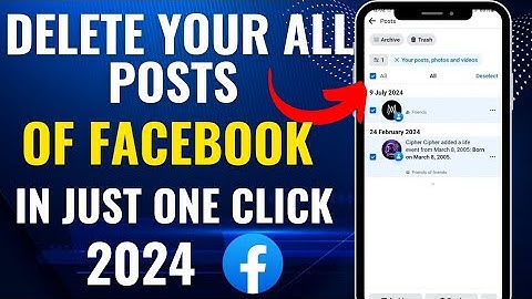 How To Delete ALL POSTS On Facebook in One Click 2024 (NEW UPDATE) | Android & IOS