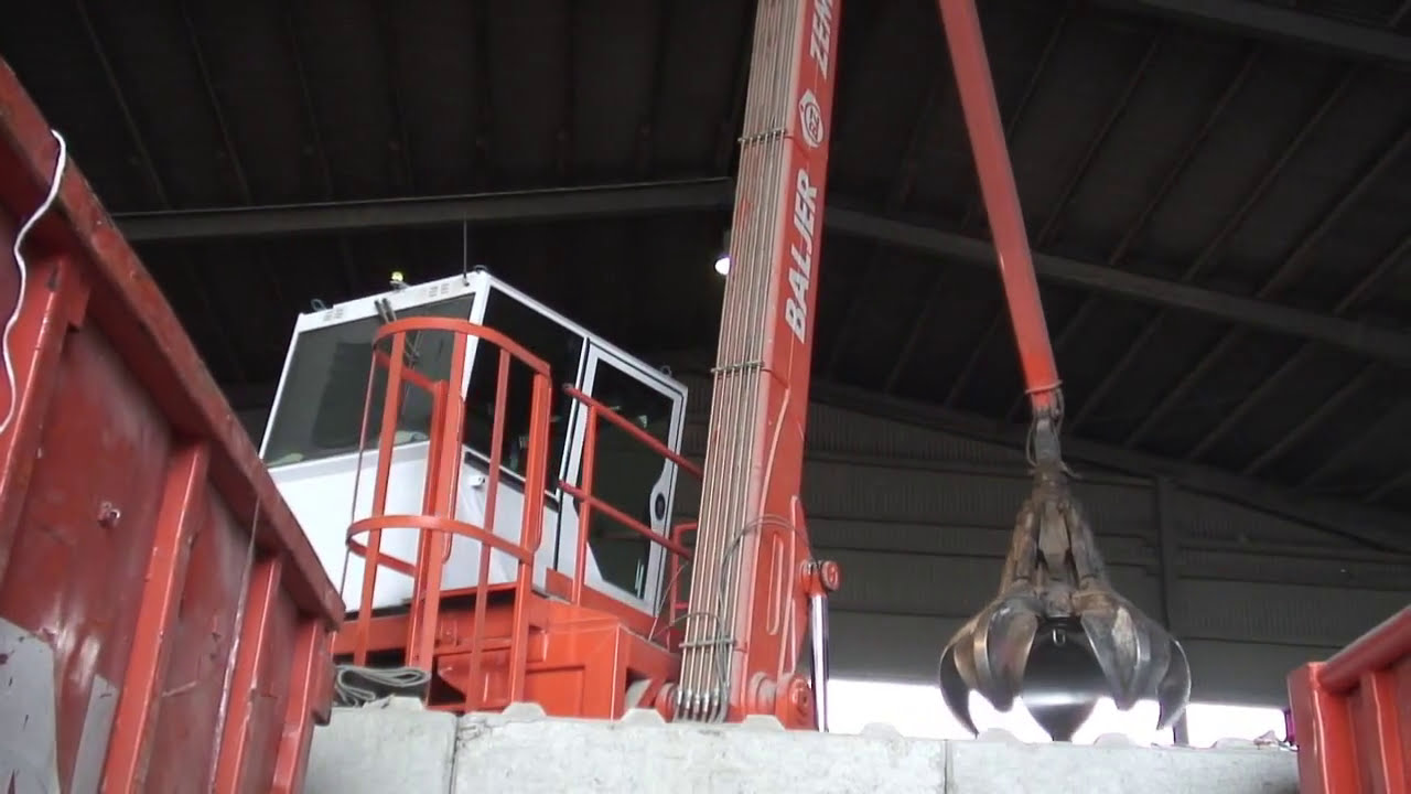 SRK OBXV, Stationärkran / Stationary Recycling Crane YouTube