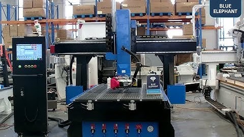 Blue Elephant ELECNC1325 ATC 4 axis machine test video for American customer