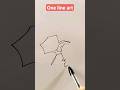 Easy girl drawing  one line art  shorts viral drawing