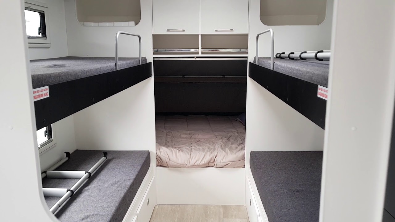 New Age Caravans Gecko 19' Quad Bunk Ensuite 2018 Model YouTube