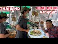 Eating chicken rice big for breakfast in bangkok thailand