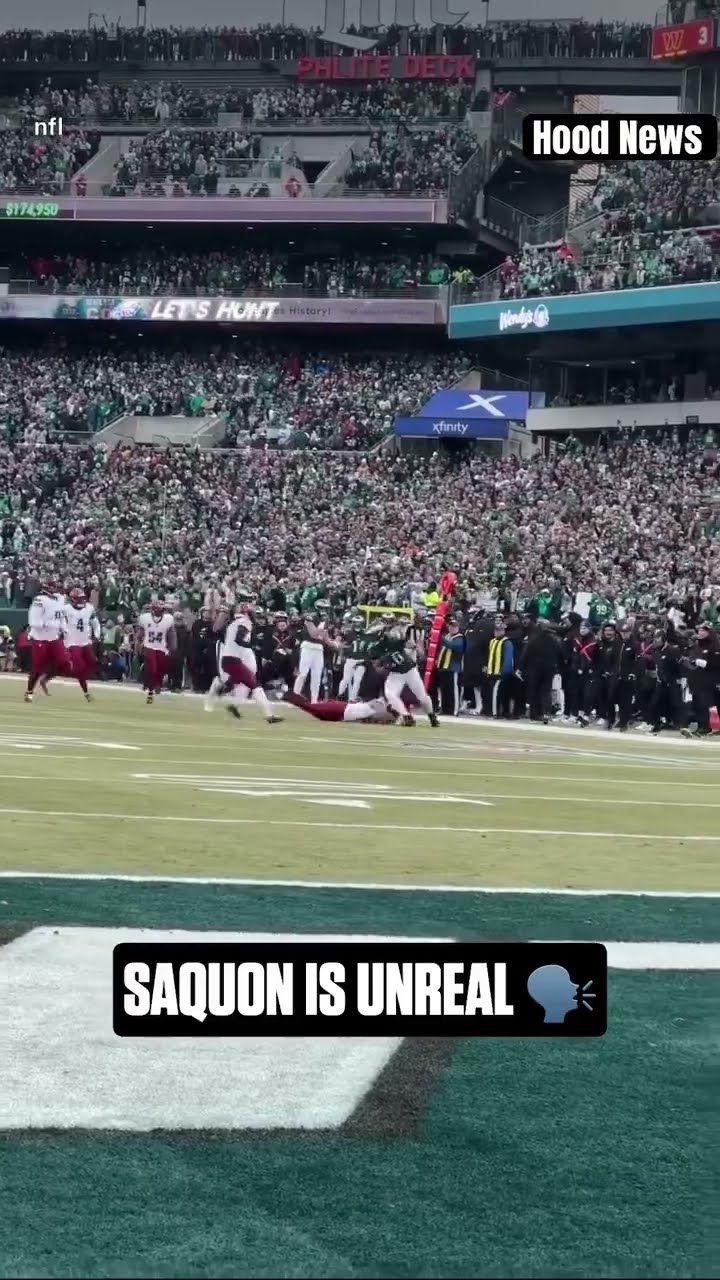 He’s UNREAL #hoodnews #saquonbarkley #eagles #NFL #sports #football #viralvideo #wow #how #us #run