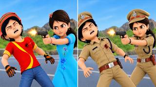 Shiva Cartoon Characters Ka Police Officer Version 🚓 || Shiva Cartoon Vs Police Virsion
