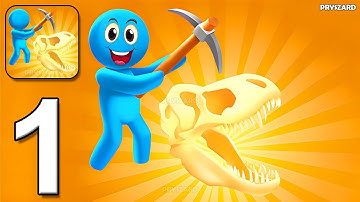 Dig Dinosaur! - Gameplay Walkthrough Part 1 - Uncover Fossils Of Ancient Dinosaurs (iOS, Android)