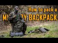 How to pack a military backpack