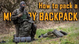 How to pack a military Backpack