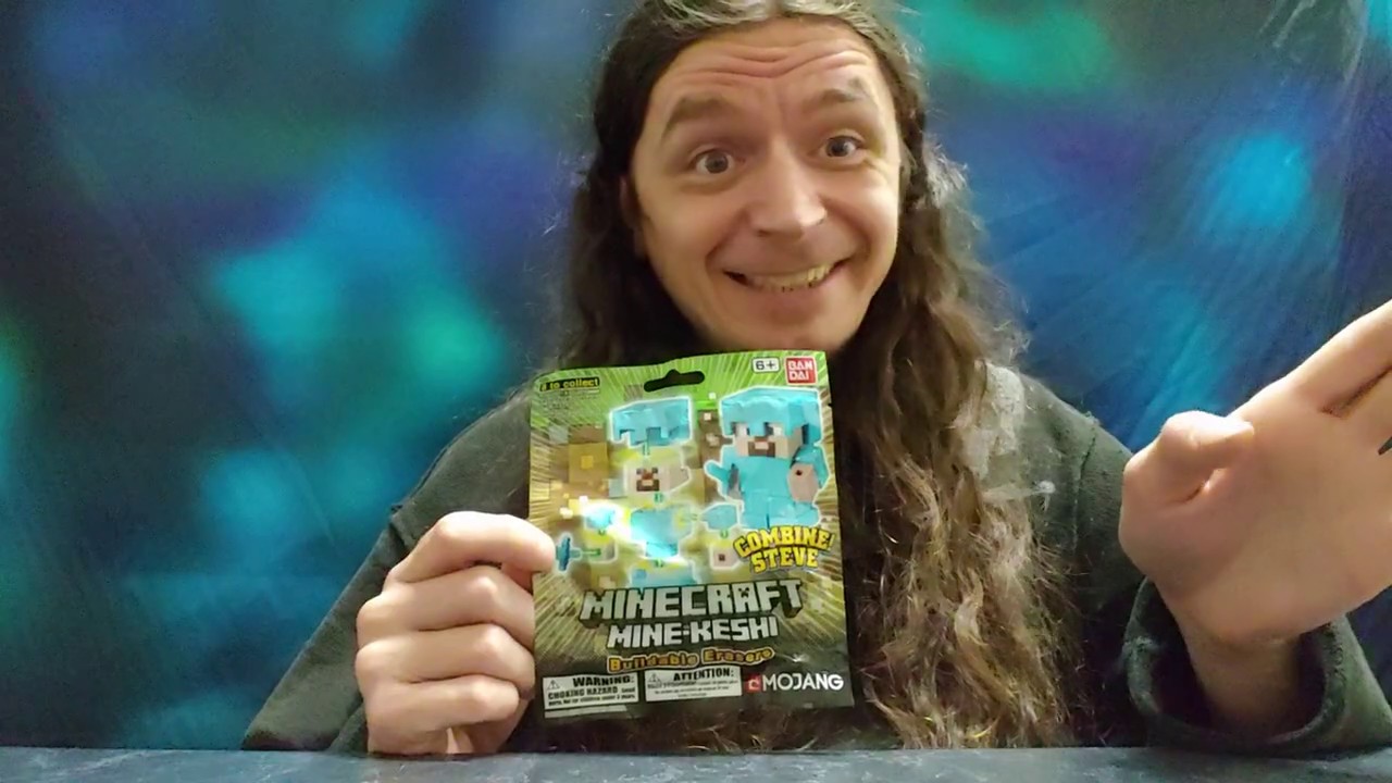 Minecraft Mine-Keshi Combine! Steve Buildable Erasers?! Unboxing! - YouTube