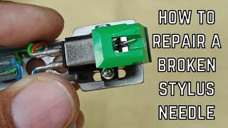 How To Repair A Broken Stylus Needle || AudioTechnica AT95E