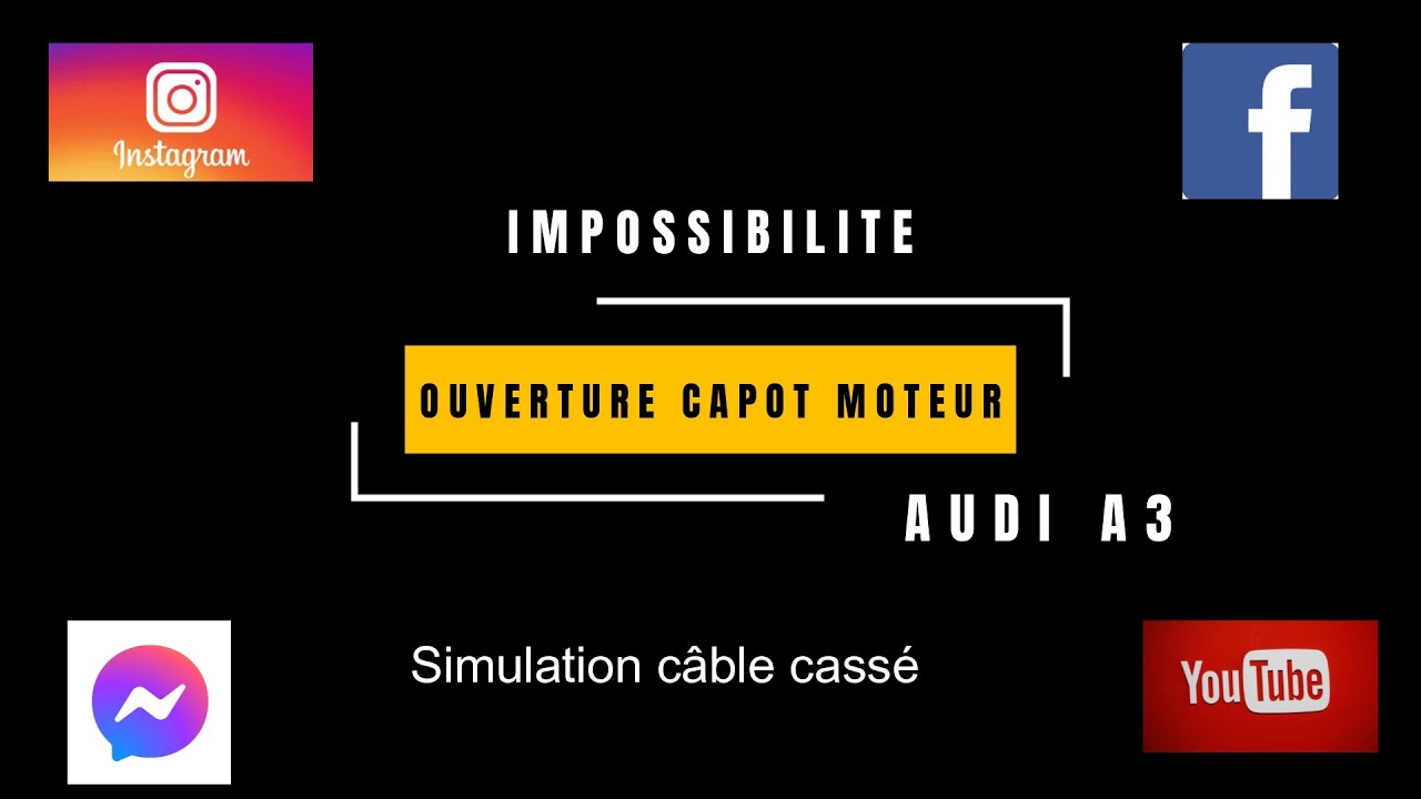 Comment ouvrir le capot Audi A3 de l'extérieur - YouTube