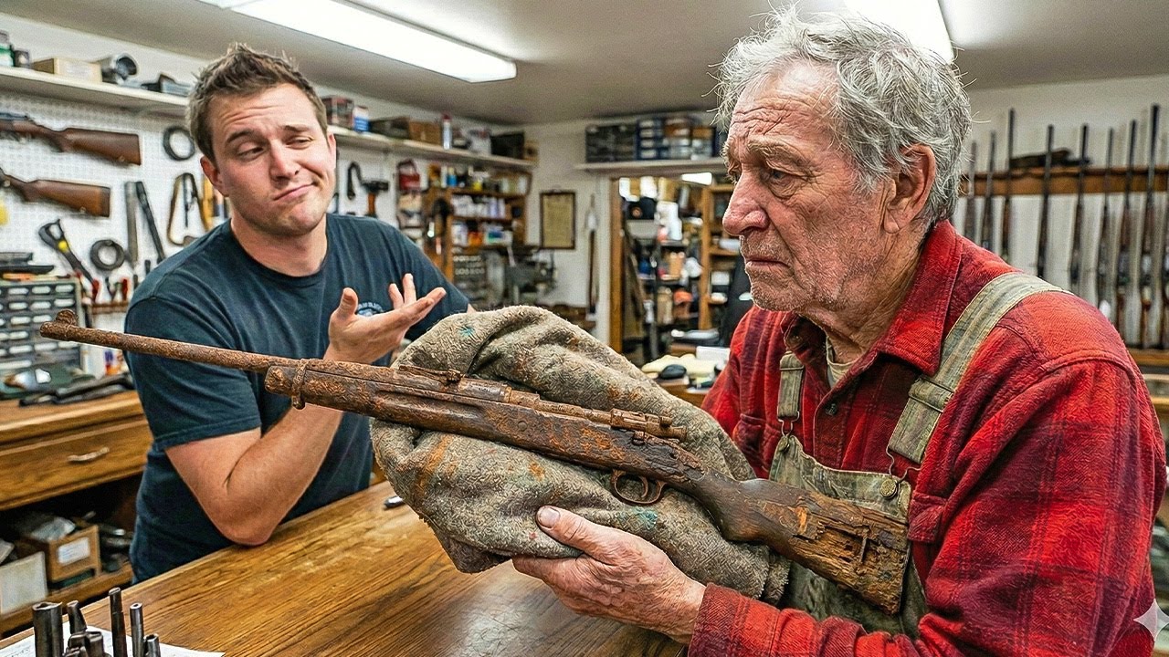 Young Gunsmith Laughed When He Saw an Old Rusty Rifle: “Just Throw It in the Trash, Old Man”