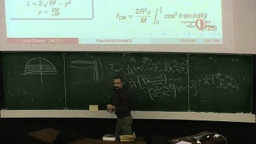 Mechanics I - Week 9 - Day 2 - Lecture 1 - Prof. Dr. Altuğ Özpineci