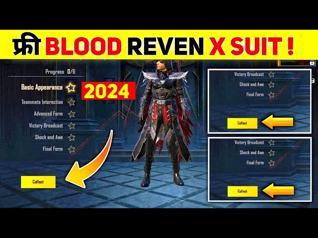 how to get free blood raven x suit in bgmi 2024 | bgmi me free me x suit kaise le | bgmi free x suit class=