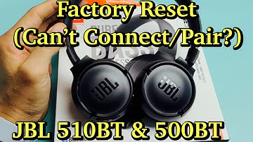 JBL TUNE 510BT / 500BT Headphones: How to Factory Reset (Can